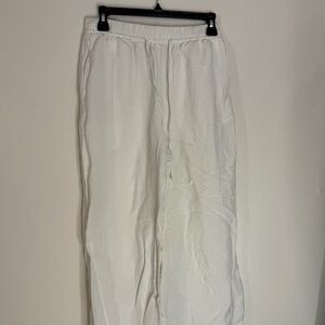 H&M White Linen Pants